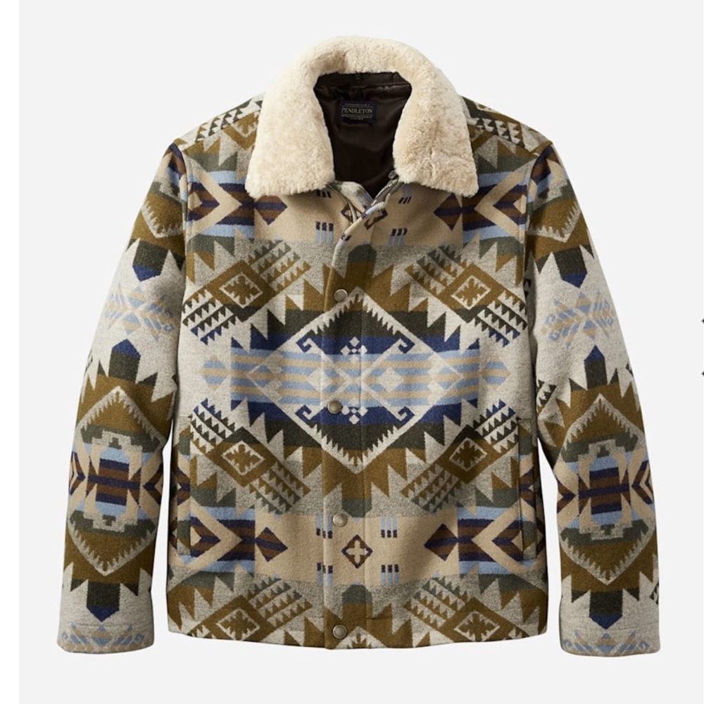 PENDLETON SILVERTON JOURNEY WEST SHEARLING BLANKET COAT Men SMALL, Women MEDIUM